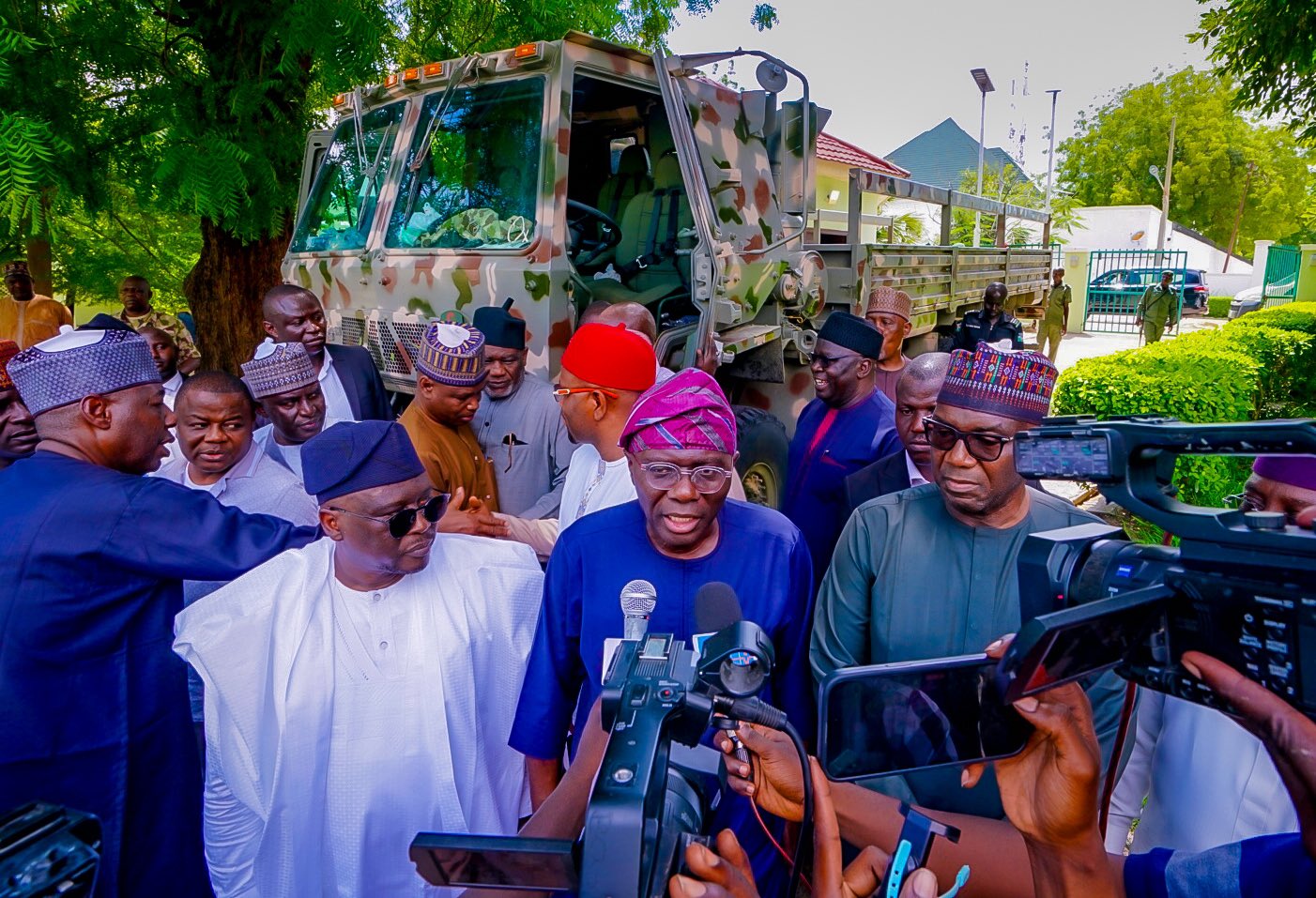 MAIDUGURI FLOODING: Sanwo-Olu, others visit Governor Babagana