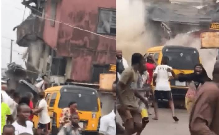 JUST IN! Lagos building collapses…